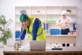 Two male architects working on the project Royalty Free Stock Photo