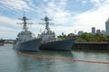 Two Arleigh Burke-class destroyers in Portland, OR