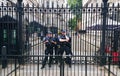 Two armed police at ten downing street