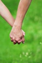 Two arms of lovers Royalty Free Stock Photo