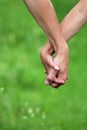Two arms of lovers Royalty Free Stock Photo