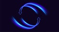 Two arrows go round. Update Software. Synchronization icon. Upgrade computer program version concept. Circulation arrows