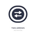 two arrows pointing right and left icon on white background. Simple element illustration from UI concept Royalty Free Stock Photo