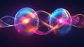 Molecular orbital formation between atoms showcasing quantum mechanics in chemistry with overlapping atomic orbitals