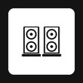 Two audio speakers icon, simple style Royalty Free Stock Photo