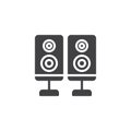 Two audio speakers vector icon Royalty Free Stock Photo