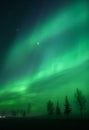 Two aurora arcs overhead