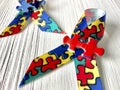 Autism awareness ribbons