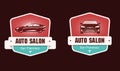 Two Auto salon icons. Auto workshop logo Royalty Free Stock Photo