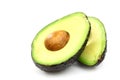 Two avocado halves Royalty Free Stock Photo