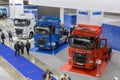 The two-axle semi-trucks KAMAZ-54901. The stand of the KAMAZ plant at the international exhibition of commercial