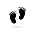 Two baby footprint icon Royalty Free Stock Photo