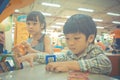 Two Baby playing with Educational toy Royalty Free Stock Photo