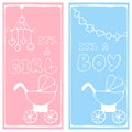 Two baby shower cards Royalty Free Stock Photo