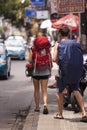 Two backpackers. Royalty Free Stock Photo