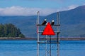 Two Bald Eagles on Sign Royalty Free Stock Photo