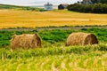 Two Bales of Straw Royalty Free Stock Photo