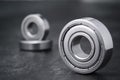 Two ball bearings monochrome Royalty Free Stock Photo