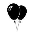 Two Balloons Icon Royalty Free Stock Photo