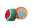 Two balls. Footbag. Royalty Free Stock Photo