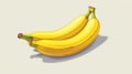 Versatile Vector Illustration Of Two Bananas For Modern Wall Art