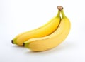 Two bananas isolated on a white background Royalty Free Stock Photo