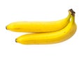 Two bananas on a white background, isolated Royalty Free Stock Photo