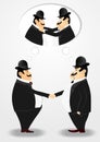 Two bankers shaking hands Royalty Free Stock Photo