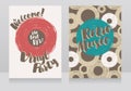 Two banners for retro vinyl party Royalty Free Stock Photo