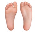 Two bare human feet Royalty Free Stock Photo