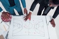 Two basketball coaches plan new game strategy Royalty Free Stock Photo