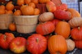 Two Baskets with Pumpkins Royalty Free Stock Photo