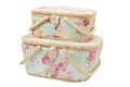 Two baskets for storage of accessories for sewing Royalty Free Stock Photo