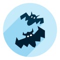 flat icon of two bats Royalty Free Stock Photo