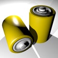 Two batteries Royalty Free Stock Photo