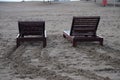 Chairs On An Empty Beach In Puerto Plata 