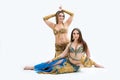 Two beautiful belly dancers Royalty Free Stock Photo