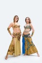 Two beautiful belly dancers Royalty Free Stock Photo