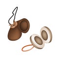 Two Beautiful Castanets on A White Background