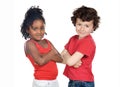 Two beautiful children of different races