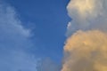 Two beautiful color clouds in afternoon Royalty Free Stock Photo