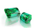Two beautiful emeralds Royalty Free Stock Photo
