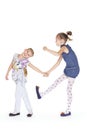 Two beautiful girls dancing Royalty Free Stock Photo