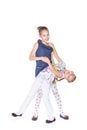Two beautiful girls dancing Royalty Free Stock Photo