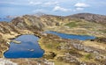 Beautiful and blue lakes in the highlands of Ireland