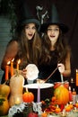 Two beautiful witches, tinted