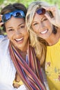 Two Beautiful Young Women Friends Laughing Royalty Free Stock Photo