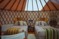 Two beds in yurt on Luxury Glamping in Chile