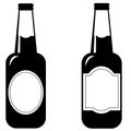 Two Beer Bottles with Blank Labels