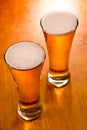 Two beer glasses Royalty Free Stock Photo